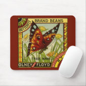 "Vegetable Label Art", "Butterfly Brand Bans" Muismat (Met muis)