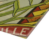  "Vegetable Label Art", "Butterfly Brand Bans" Snijplank (Hoek)