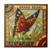  "Vegetable Label Art", "Butterfly Brand Bans" Tegeltje (Voorkant)