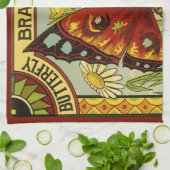  "Vegetable Label Art", "Butterfly Brand Bans" Theedoek (Gevouwen)