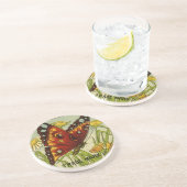  "Vegetable Label Art", "Butterfly Brand Bans" Zandsteen Onderzetter (Zijkant)