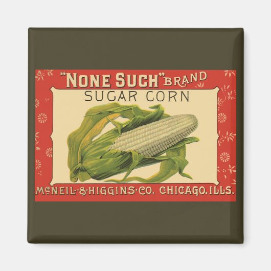  "Vegetable Label Art", geen van deze suikermaïs Magneet (Voorkant)