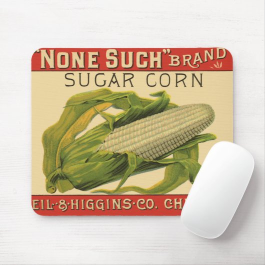  "Vegetable Label Art", geen van deze suikermaïs Muismat (Met muis)
