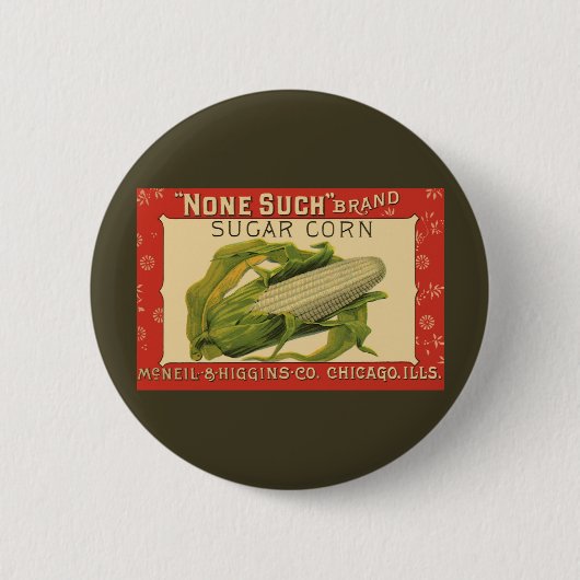  "Vegetable Label Art", geen van deze suikermaïs Ronde Button 5,7 Cm (Voorkant)