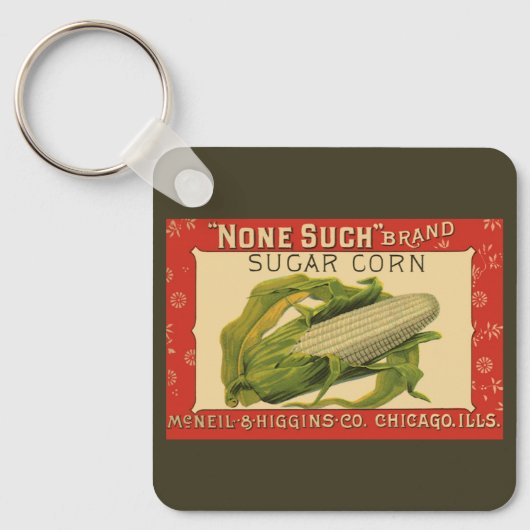  "Vegetable Label Art", geen van deze suikermaïs Sleutelhanger (Voorkant)