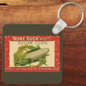  "Vegetable Label Art", geen van deze suikermaïs Sleutelhanger (Achterkant)
