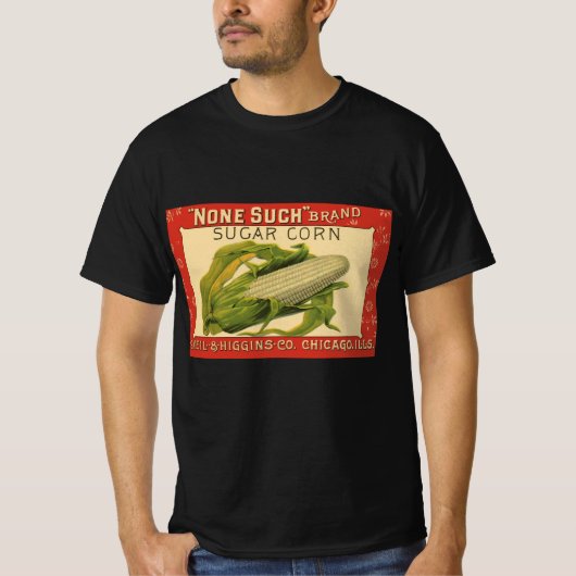 "Vegetable Label Art", geen van deze suikermaïs T-shirt (Voorkant)