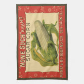  "Vegetable Label Art", geen van deze suikermaïs Theedoek (Verticaal)