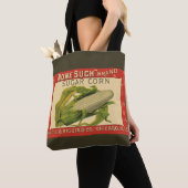 "Vegetable Label Art", geen van deze suikermaïs Tote Bag (Dichtbij)