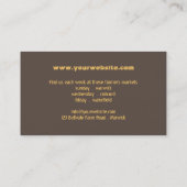 Vegetable Market Chef of Boerderij Visitekaartje (Achterkant)