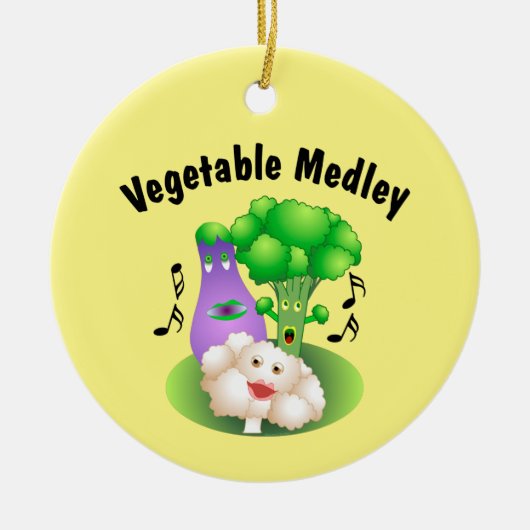 Vegetable Medley Keramisch Ornament (Voorkant)