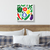 Vegetable pattern canvas afdruk (Insitu (Slaapkamer))