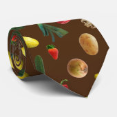 Vegetable Pattern Farmers Food Print Stropdas (Opgerold)