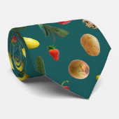 Vegetable Pattern Farmers Food Print Stropdas (Opgerold)
