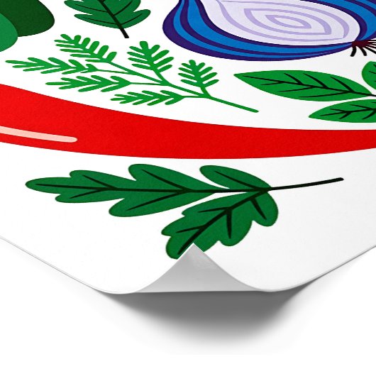 Vegetable pattern poster (Hoek)
