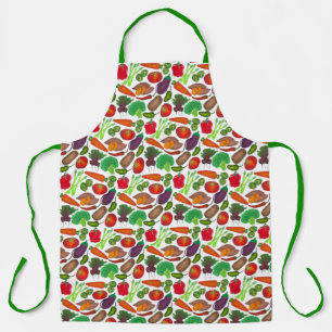 Vegetable Print Garden Veggies Farmer's Market Veg Schort