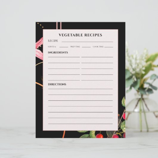 Vegetable Recipe | Zwarte botanische kersen (Staand voorkant)