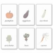 Vegetable seed pack 2x3 Inch Label Set (Voorkant)