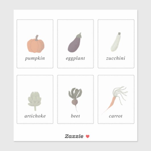 Vegetable seed pack 2x3 Inch Label Set (Vel)