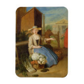 Vegetable Seller, Covent Garden, c.1726 (olie op p Magneet (Verticaal)