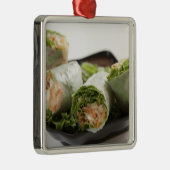 Vegetable Spring Rolls Metalen Ornament (Rechts)