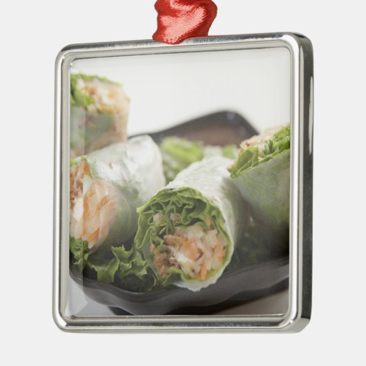 Vegetable Spring Rolls Metalen Ornament (Links)