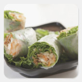Vegetable Spring Rolls Vierkante Sticker (Voorkant)
