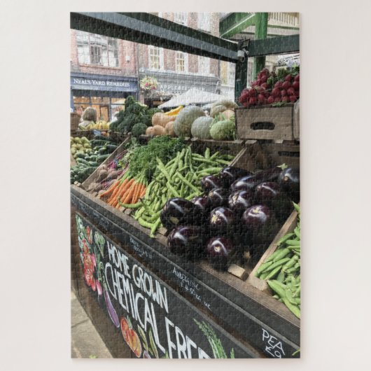 Vegetable Stand at Borough Market, Londen, Verenig Legpuzzel (Verticaal)