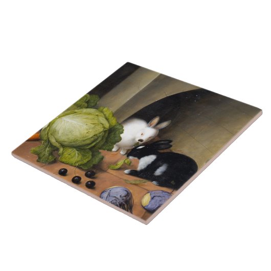 Vegetable Stillife met Bunny Tegeltje (Zijkant)