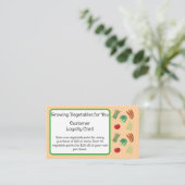 Vegetable Theme Customer Loyalty Cards (Staand voorkant)