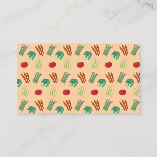 Vegetable Theme Customer Loyalty Cards (Achterkant)