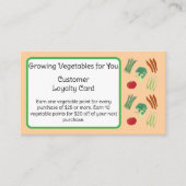 Vegetable Theme Customer Loyalty Cards (Voorkant)