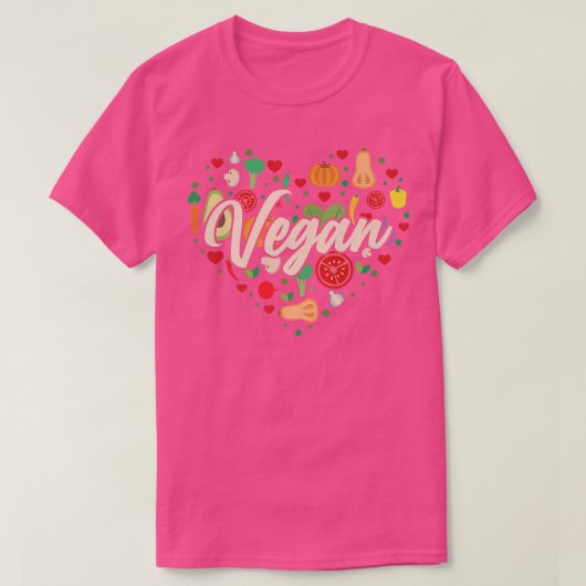 Vegetable Vegan Heart T-shirt (Design voorkant)