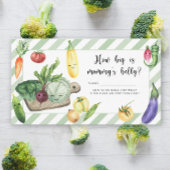 Vegetables baby shower - How big is mommy's belly Informatiekaartje