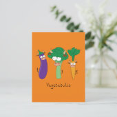 Vegetables Bulls Cute Kinder Cartoon Briefkaart (Staand voorkant)