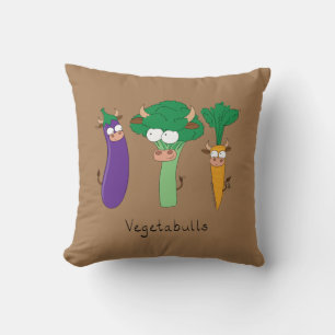 Vegetables Bulls Cute Kinder Cartoon Kussen