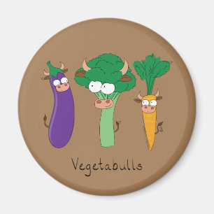 Vegetables Bulls Cute Kinder Cartoon Magneet