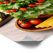 Vegetables Christmas Tree, Lettuce Leaves & Cherry Poster (Hoek)