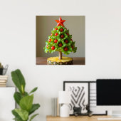 Vegetables Christmas Tree, Lettuce Leaves & Cherry Poster (Thuiskantoor)
