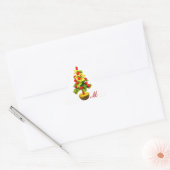 Vegetables Christmas Tree, Lettuce Leaves Monogram Sticker (Envelop)