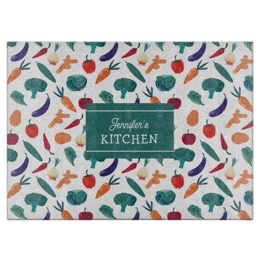 Vegetables Custom Kitchen Snijplank (Voorkant)