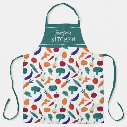 Vegetables Custom Kitchen Unisex Schort (Voorkant)
