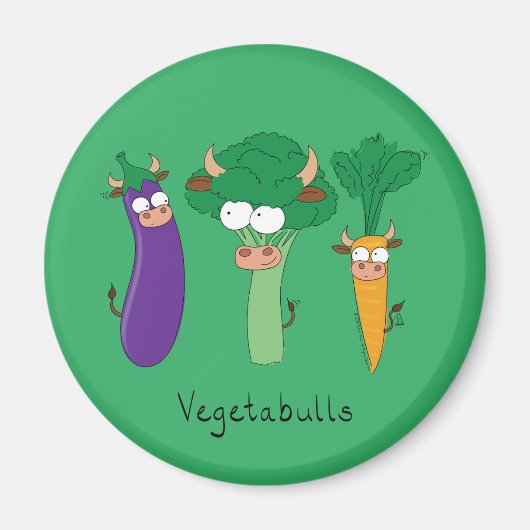 Vegetables Cute Kinder Funny Cartoon Magneet (Voorkant)