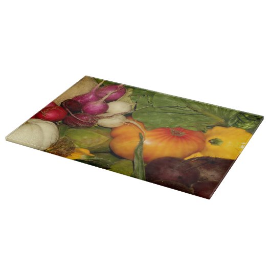 Vegetables Decorative Glass Cutting Board Snijplank (Hoek)