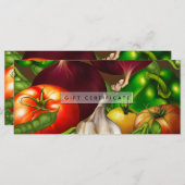 Vegetables en kruiden Organic Food Gift Certificat (Voorkant / Achterkant)