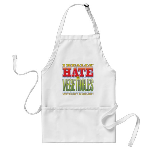 Vegetables Hate Face Standaard Schort (Voorkant)