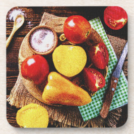 "Vegetables Homemade Salad", een foto van de Cute  Bier Onderzetter