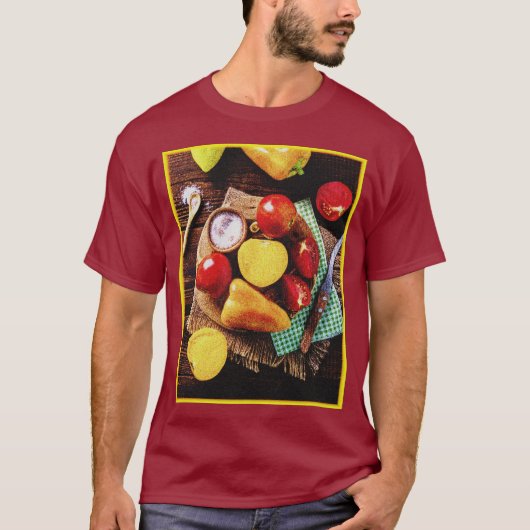 "Vegetables Homemade Salad", een foto van de Cute  T-shirt (Voorkant)