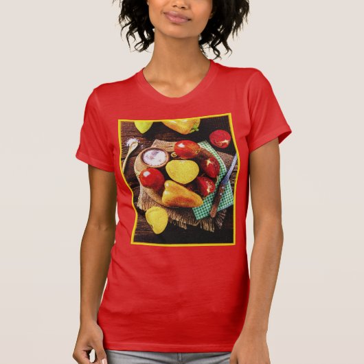 "Vegetables Homemade Salad", een foto van de Cute  T-shirt (Voorkant)
