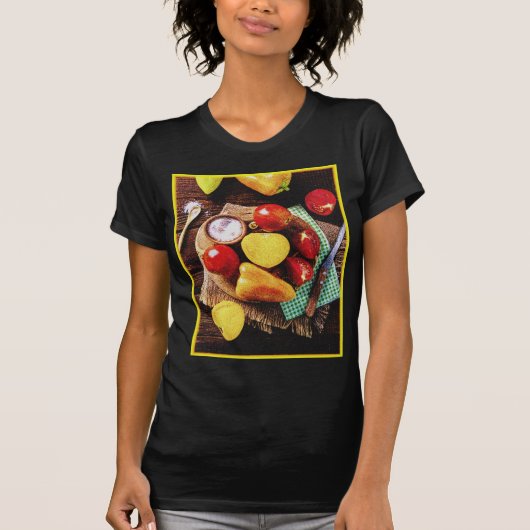 "Vegetables Homemade Salad", een foto van de Cute  T-shirt (Voorkant)